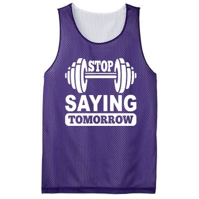 Stop Saying Tomorrow Mesh Reversible Basketball Jersey Tank