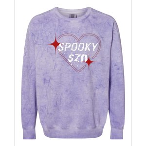 Spooky Szn Trendy Stylish Funny Halloween Cute Colorblast Crewneck Sweatshirt