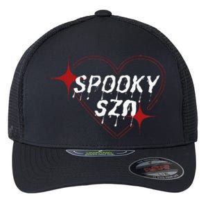 Spooky Szn Trendy Stylish Funny Halloween Cute Flexfit Unipanel Trucker Cap