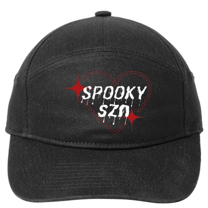 Spooky Szn Trendy Stylish Funny Halloween Cute 7-Panel Snapback Hat