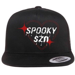 Spooky Szn Trendy Stylish Funny Halloween Cute Flat Bill Trucker Hat