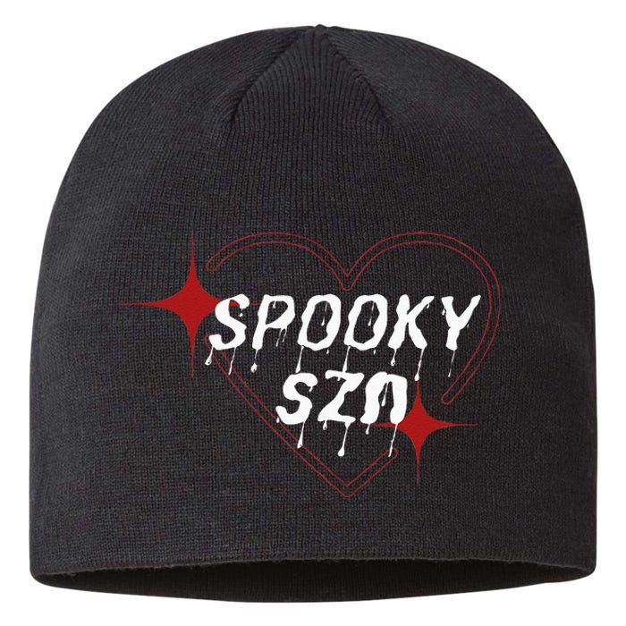 Spooky Szn Trendy Stylish Funny Halloween Cute Sustainable Beanie