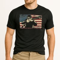 Shotgun Skeet Trap Clay Pigeon Shooting American Usa Flag Cooling Performance Crew T-Shirt