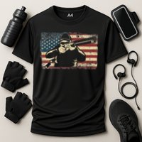 Shotgun Skeet Trap Clay Pigeon Shooting American Usa Flag Cooling Performance Crew T-Shirt