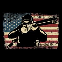 Shotgun Skeet Trap Clay Pigeon Shooting American Usa Flag Cooling Performance Crew T-Shirt
