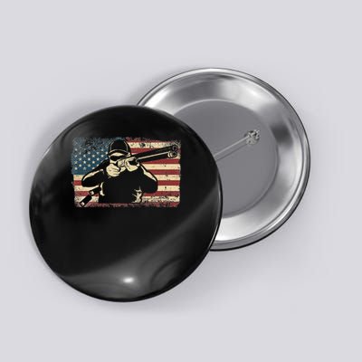 Shotgun Skeet Trap Clay Pigeon Shooting American Usa Flag Button