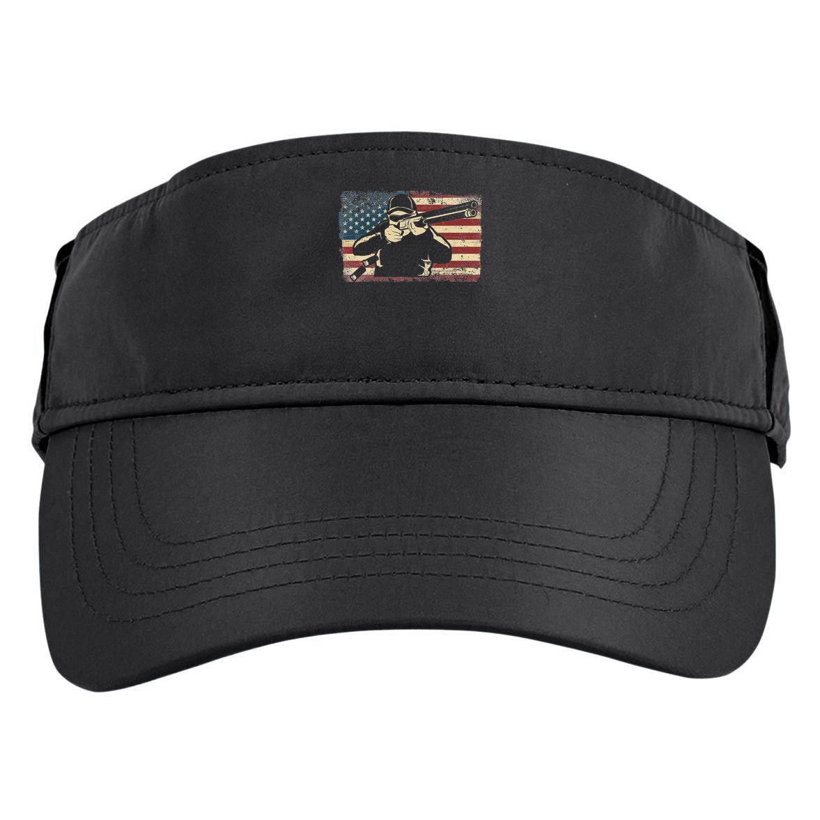 Shotgun Skeet Trap Clay Pigeon Shooting American Usa Flag Adult Drive Performance Visor