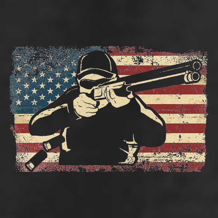 Shotgun Skeet Trap Clay Pigeon Shooting American Usa Flag Adult Drive Performance Visor