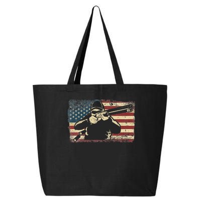 Shotgun Skeet Trap Clay Pigeon Shooting American Usa Flag 25L Jumbo Tote