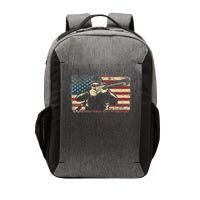 Shotgun Skeet Trap Clay Pigeon Shooting American Usa Flag Vector Backpack