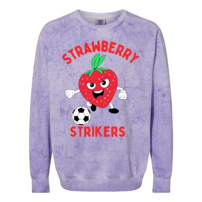 Strawberry Soccer Team Colorblast Crewneck Sweatshirt