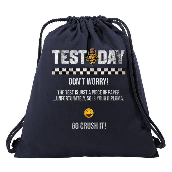 Staar State Testing Day Motivation And Quote Retro Drawstring Bag