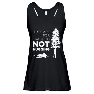 Snowmobile Sled Tree Are For Traction Not Hugging Ladies Essential Flowy Tank