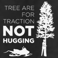 Snowmobile Sled Tree Are For Traction Not Hugging Trucker Hat