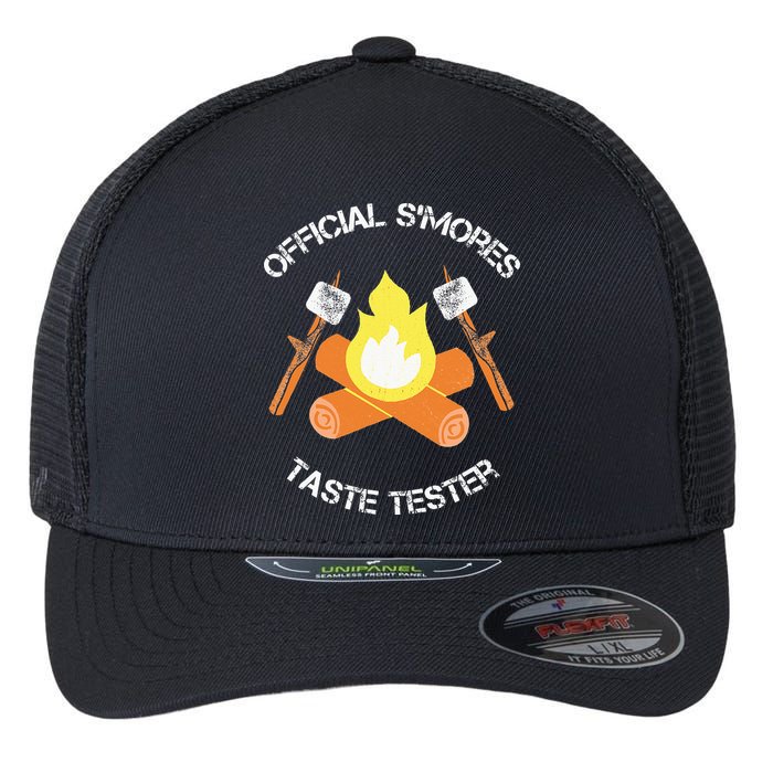 S'mores (Smores) Taste Tester Marshmallow Roasting Camping Flexfit Unipanel Trucker Cap
