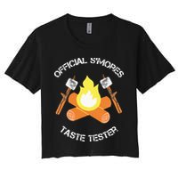 S'mores (Smores) Taste Tester Marshmallow Roasting Camping Women's Crop Top Tee