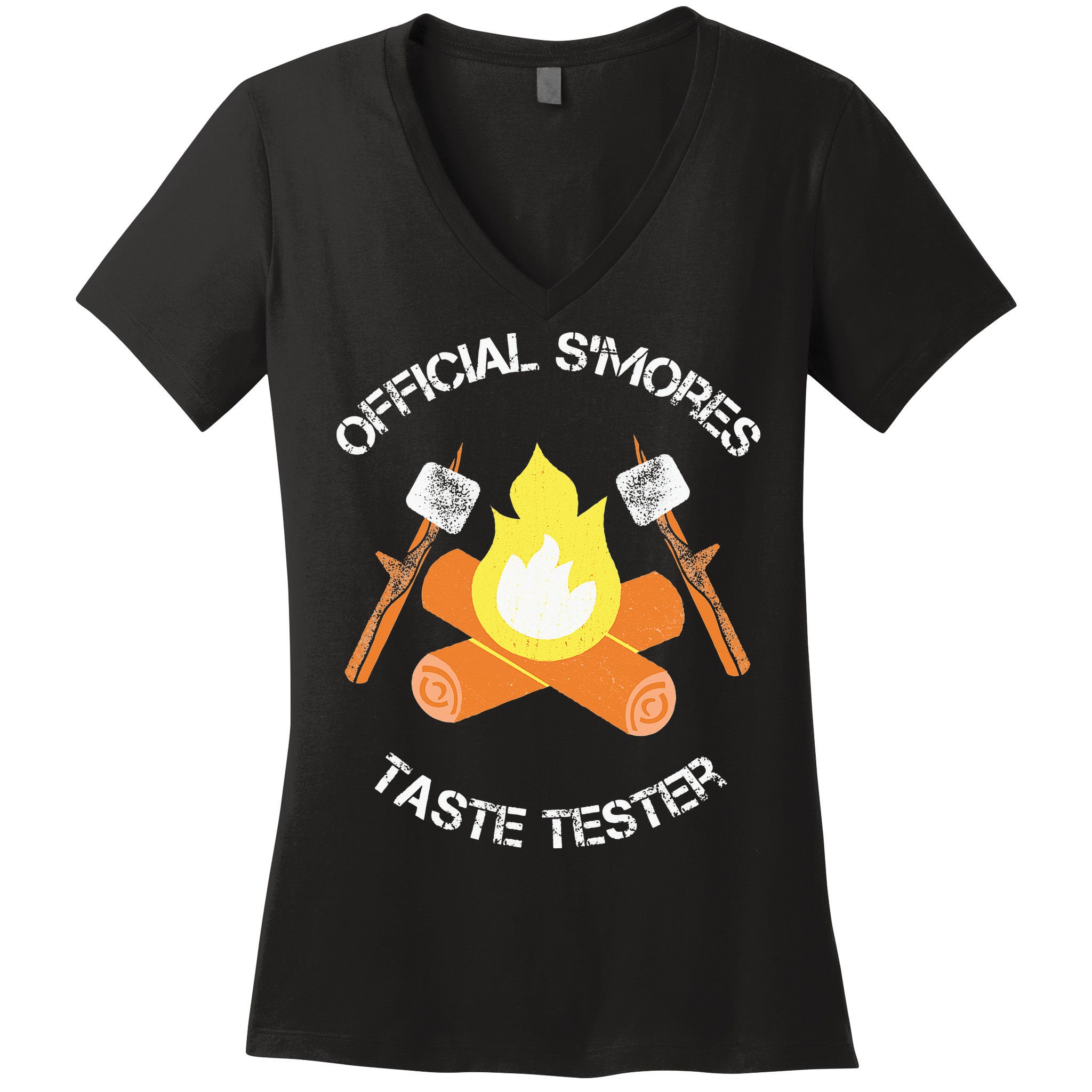 S'mores (Smores) Taste Tester Marshmallow Roasting Camping Women's V-Neck T-Shirt