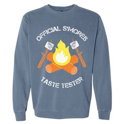 S'mores (Smores) Taste Tester Marshmallow Roasting Camping Garment-Dyed Sweatshirt