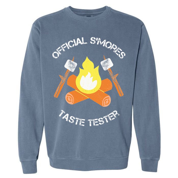 S'mores (Smores) Taste Tester Marshmallow Roasting Camping Garment-Dyed Sweatshirt