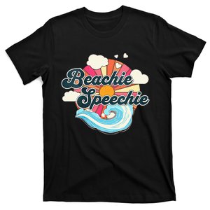 Summer Speech Therapy SLP Spring Therapist Beachie Speachie T-Shirt