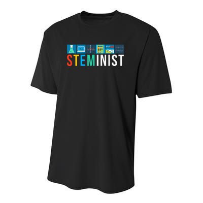 Steminist Science Technology Engineering Math STEM Youth Performance Sprint T-Shirt