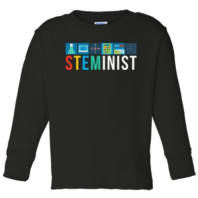 Steminist Science Technology Engineering Math STEM Toddler Long Sleeve Shirt