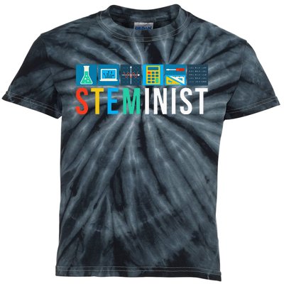 Steminist Science Technology Engineering Math STEM Kids Tie-Dye T-Shirt