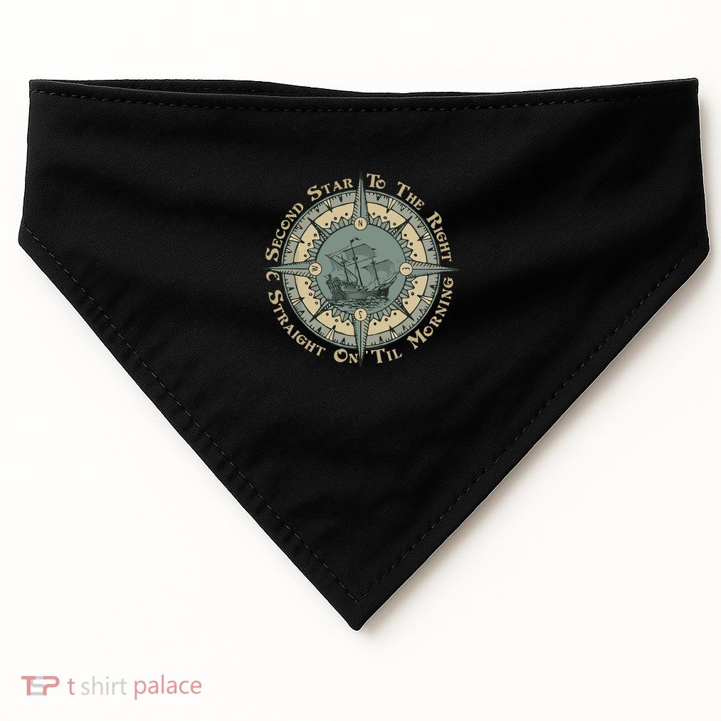 Second Star To The Right Straight Till Morning Magic Kingdom USA-Made Doggie Bandana