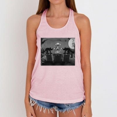 Silly Symphony The Skeleton Dance Funny Halloween Horror Gift Women's Knotted Racerback Tank