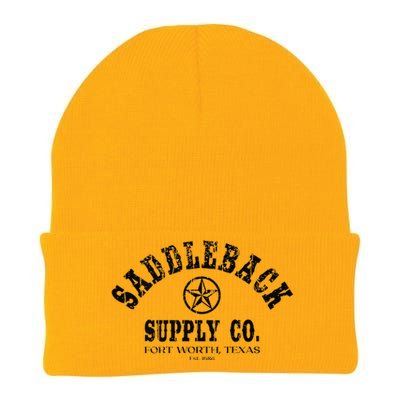 Saddleback Supply The Lone Star Black Logo Knit Cap Winter Beanie