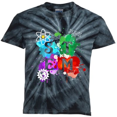 Stem Science Technology Engineering And Mathematics Kids Tie-Dye T-Shirt