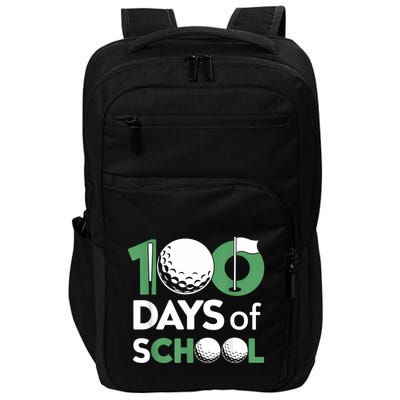 Student School Teacher 100 Days Of School Golf Impact Tech Backpack