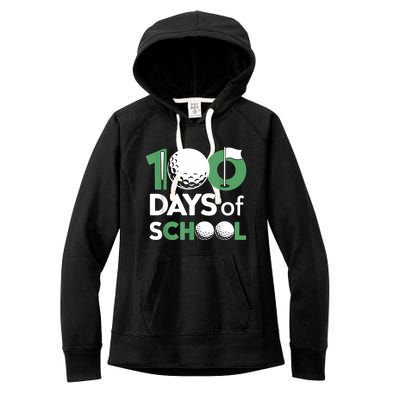 Student School Teacher 100 Days Of School Golf Women's Fleece Hoodie