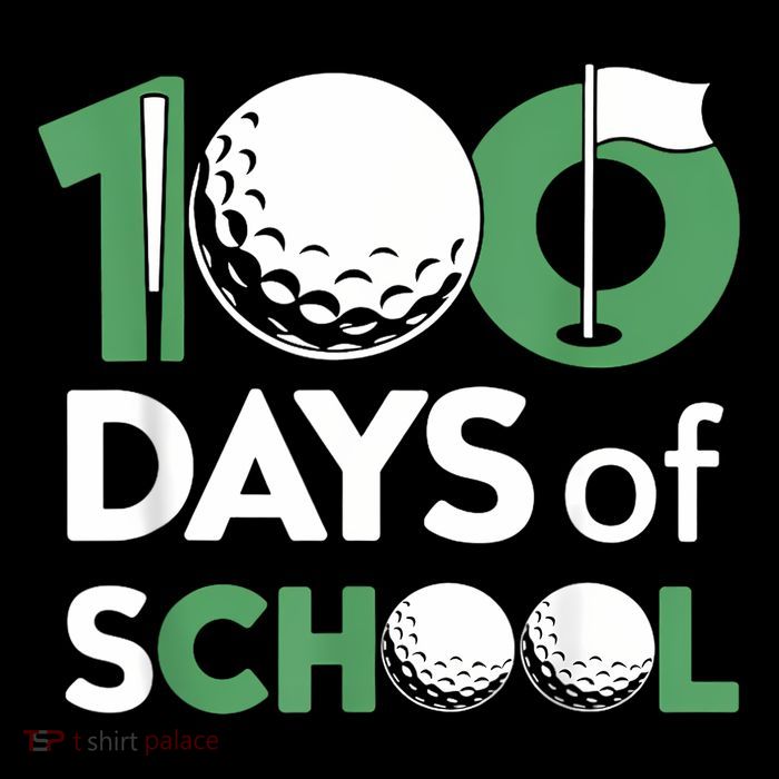 Student School Teacher 100 Days Of School Golf Flatbill Hat
