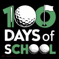Student School Teacher 100 Days Of School Golf Premium T-Shirt