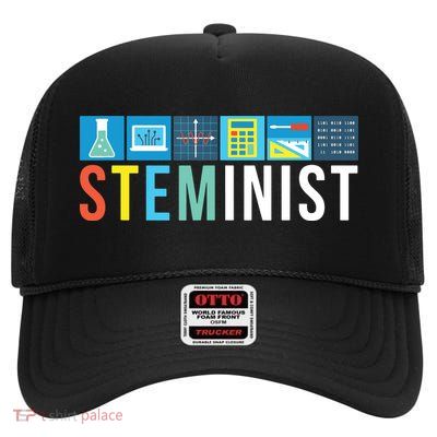 Steminist Science Technology Engineering Math STEM High Crown Mesh Back Trucker Hat