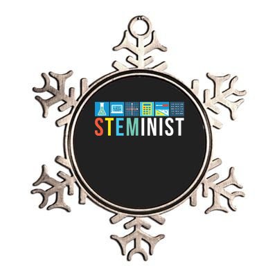 Steminist Science Technology Engineering Math STEM Metallic Star Ornament