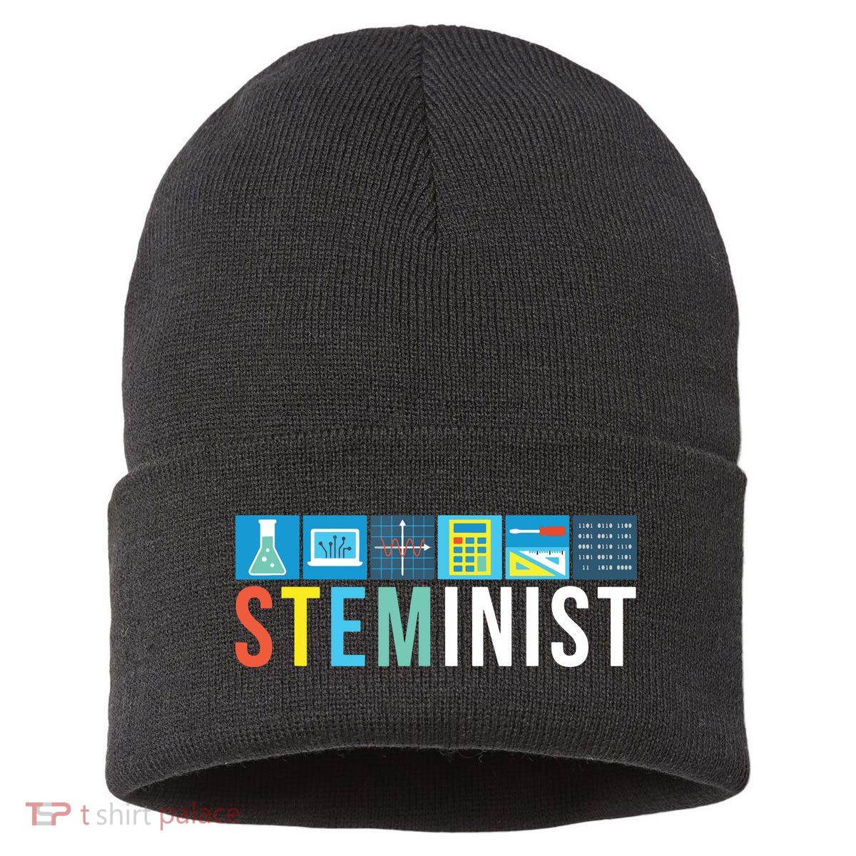 Steminist Science Technology Engineering Math STEM Sustainable Knit Beanie