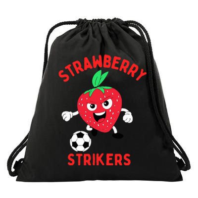 Strawberry Soccer Team Drawstring Bag