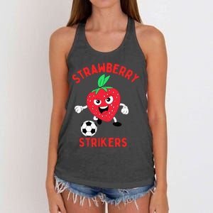 Strawberry Soccer Team Women's Knotted Racerback Tank