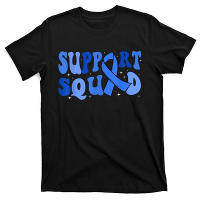 Support Squad Type 1 Diabetes Awareness T1D Blue Ribbon T-Shirt