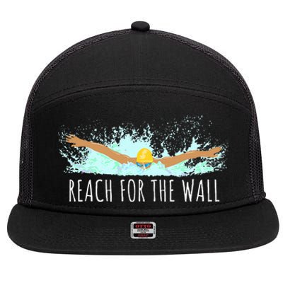 Swimming Swim Team Gift For A Swimmer 7 Panel Mesh Trucker Snapback Hat