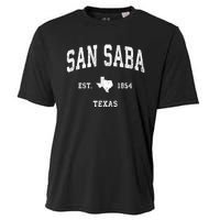 San Saba Texas Tx Vintage Athletic Cooling Performance Crew T-Shirt