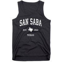 San Saba Texas Tx Vintage Athletic Tank Top