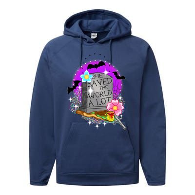 She Saved The World Performance Fleece Hoodie