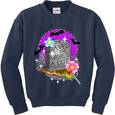 She Saved The World Kids Sweatshirt