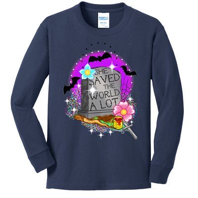 She Saved The World Kids Long Sleeve Shirt