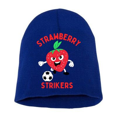 Strawberry Soccer Team Short Acrylic Beanie