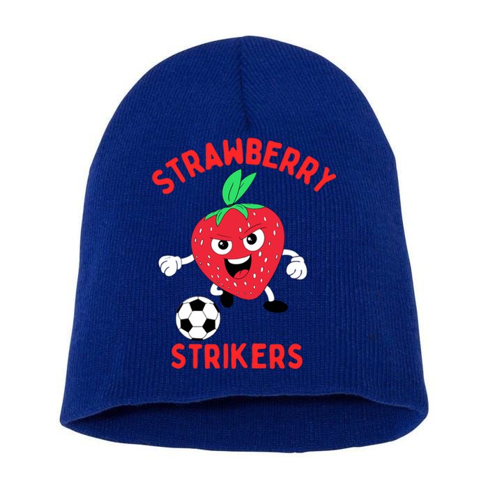 Strawberry Soccer Team Short Acrylic Beanie