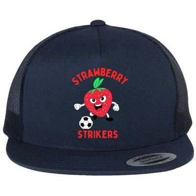 Strawberry Soccer Team Flat Bill Trucker Hat